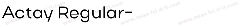 Actay Regular字体转换